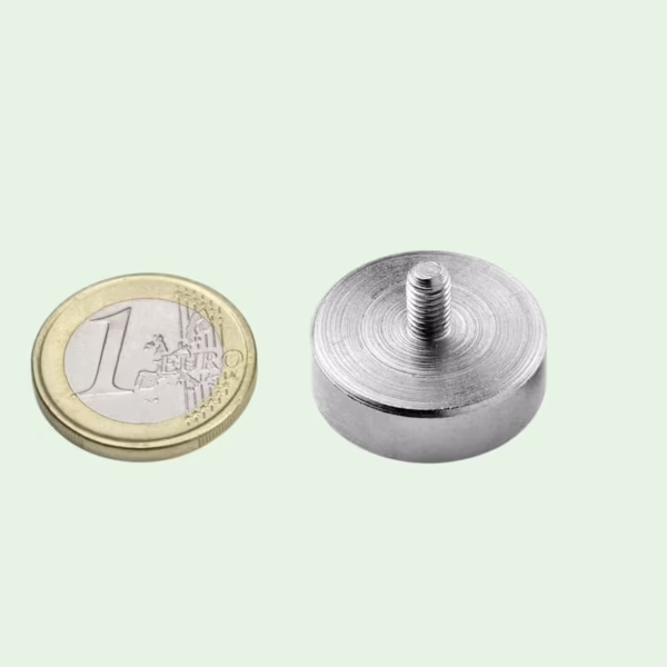 Potmagneet 25 mm met schroefdraad