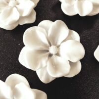 Koelkastmagneetjes White Flowers als koelkasmagneet te gebruiken