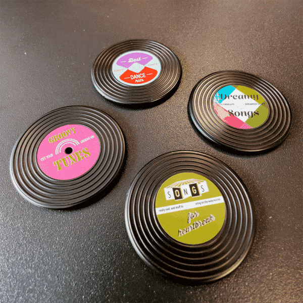 Koelkastmagneten Grammofoonplaat retro