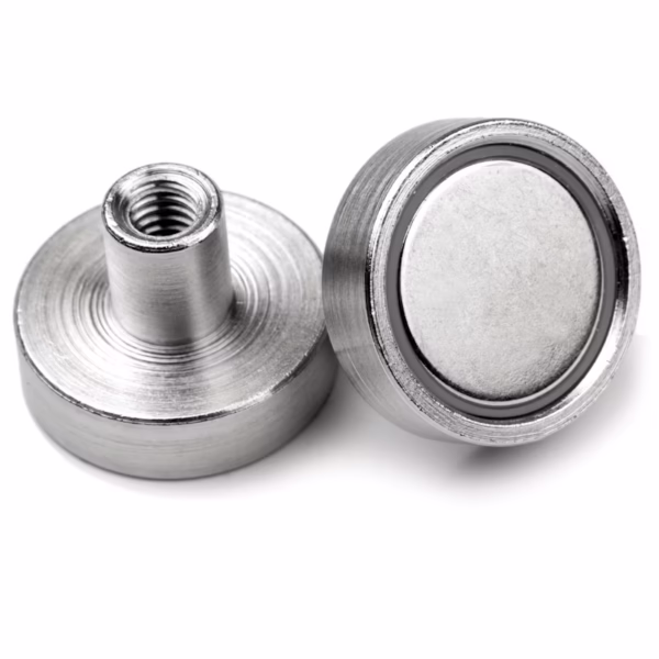 Potmagneet draadbus 16 mm M4 (max trekkracht 8 kilo) – Neodymium magneet – MagneetjesWinkel