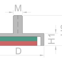 Potmagneet met schroefdraad 10 mm M3 (max trekkracht 2,5 kilo) – Neodymium magneet – MagneetjesWinkel
