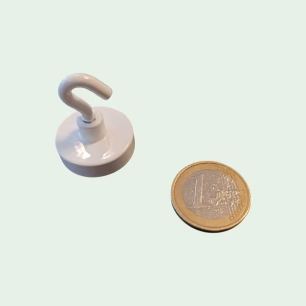 Magneethaak 25 mm wit