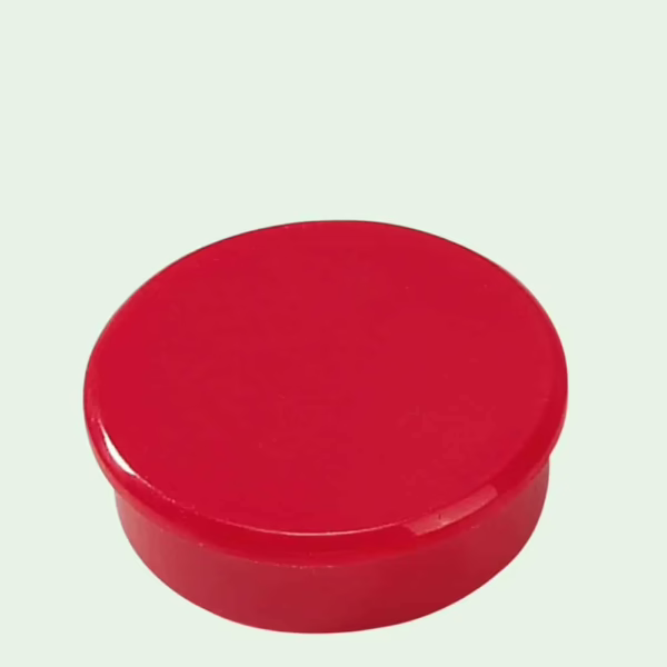 Grote sterke whiteboardmagneet met rode kunststof kap