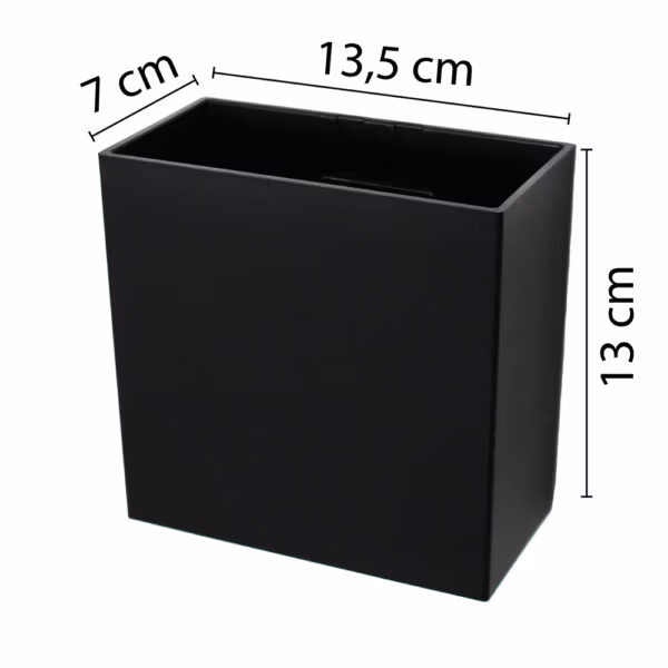 Magnetisch bakje 'Uranos' Zwart 13.5 x 7 x 13 cm – KalaMitica – MagneetjesWinkel