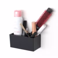 Magnetisch bakje zwart met badkamer spulletjes