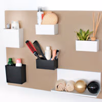 Magnetisch bakje 'Uranos' Zwart 13.5 x 7 x 13 cm – KalaMitica – MagneetjesWinkel