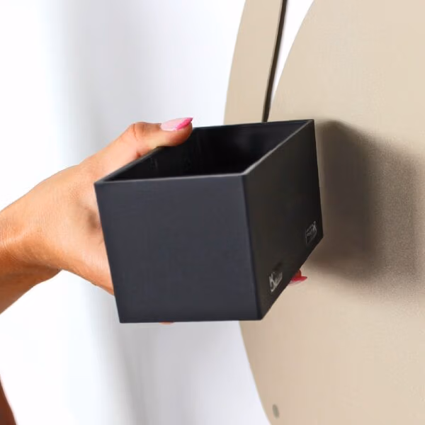 Magnetisch bakje ‘Gea’ Zwart 13.5 x 7 x 6.5 cm – KalaMitica – MagneetjesWinkel