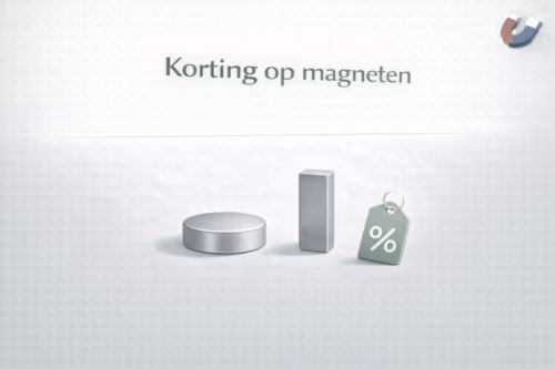 Overzicht van magneten met een subtiel korting-element ter illustratie van kortingsmogelijkheden bij MagneetjesWinkel.nl