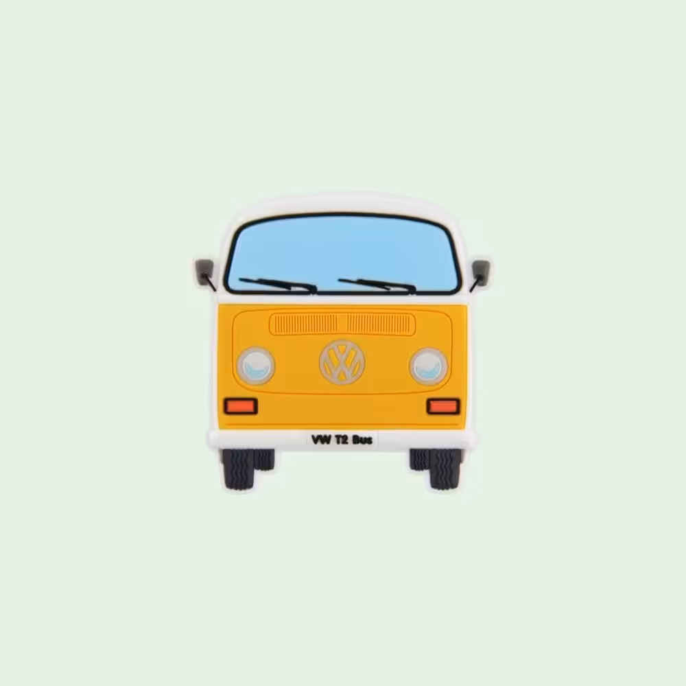 Volkswagen T2 camper magneet geel – rubber koelkastmagneet van MagneetjesWinkel.nl